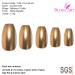 Bling Art Gold Metallic Ballerina Coffin Nails - 24 Long Artificial False Nails with Glue for Glamorous Manicure - Buy Online on GoSupps.com