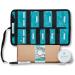 Water-Resistant Roll-Up Travel Pill Organizer with 11 Pockets Erasable Labels and Bonus Collapsible Cup - Your Perfect Companion for Medication Accessories First Aid and Jewelry