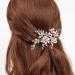 XIKSJW Bridal Hair Pin Wedding Headwear Fashion Rhinestone Insert Comb Pearl Hair Comb Rose Gold Wedding Hair Pin Rhinestone Bridal Hairpin - Handmade Flower Clip Headwear For Women - Buy Online on GoSupps.com