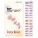 Semi Cured Gel Nail Strips | Sun Cured Gel Nail Wraps No LED Lamp Needed Easy Apply & Remove | Includes 28 Strips 1 Prep Pad 1 Nail File & 1 Wooden Stick - Hey Sunset Drive