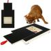 Dog Nail Scratch Board File Wooden Dog Nail File Board with Built-in Snack Box Sandpaper Puppy Nail Grinding Pad Scratcher Alternative to Dog Nail Clippers & Grinders(black)