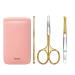 Eyebrow Tweezer Set 3 Pcs Professional Stainless Steel Eyebrow Tweezers Kit Includes Tweezers Nose Hair Scissors Ear Wax Removal Tool Beauty Tools with Leather Travel Case