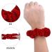 WLLHYF 2 Pcs Velvet Hair Bands Red Scrunchies - Large Size Elastic Ponytail Holders & Wristband Hair Accessories for Girls and Women - Valentine's Day Gift - Buy Online on GoSupps.com