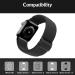 Arae Stretchy Watch Band Compatible for Apple Watch Band 45mm 44mm 42mm Comfortable Adjustable Sport Band for iWatch Series 7 6 5 4 SE 3 2 1 Women Men Black 42/44/45mm - Buy Online on GoSupps.com