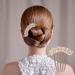 Bridal Bride Hair Accessories Pearl Alloy Leaf Hair Pin Wedding Hair Piece Pins for Women Mother of Bride Pearl Comb Pearl Hair Accessories for Wedding and Party