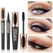 4D Silk Fiber Mascara & Eyeliner Set - Long-lasting, Smudge-Proof, Waterproof - Adds Length, Depth, and Glamour - Best Eye Makeup Cosmetics - Buy Online on GoSupps.com