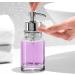 Oggi 10oz Glass Foaming Soap Dispenser - Stylish Aqua/Chrome Round Design for Bathroom & Kitchen - Buy Online on GoSupps.com