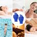 Sibba Bath Gloves - Natural Loofah Exfoliating Wash Gloves for Body & Face - Dead Skin Remover - Double Sided Microfibre Shower Gloves - Adults & Kids - Blue - Buy Online on GoSupps.com