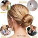 RSYHVG 2 Pcs Magic Hair Bun Maker Fast & Easy Donut Bun Maker French Twist Hair Fold Wrap Snap Band for Girls Women (Beige) - Buy Online on GoSupps.com