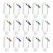 15 Pcs 50ml Refillable Travel Bottles Portable with Hook Portable Hand Sanitizer Containers with Carabiner Plastic Clear Bottles for Outdoor Travel Business Trip(Hook Color Random) Transparent-15pcs