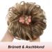 JJStar Large Bun Hair Part with Rubber Band - Hair Extensions for Messy Buns & Updos - Brunette & Ash Blonde Ponytail Accessories for Women & Girls - Buy Online on GoSupps.com