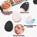Andiker 6Pcs Drop-Shaped Finger Powder Puff Sponges - Reusable Mini Makeup Tool for Foundation and Concealer - Black and Pink A - Buy Online on GoSupps.com