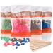 Wax beans for hair removal wax beads for full body hair removal 400g wax beans and 10 wooden spatulas (4 pack)