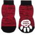 Shop Harfkoko Indoor Anti-Slip Socks for Dogs & Cats | 8 Sizes S-5XL | Silicone-Gel Paw Protection & Traction | Black & Red - Buy Online on GoSupps.com