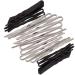 Topkids Accessories 24pc Bright Coloured Kirby Grip Hair Clip Bobby Pins Simple Clips For Everyday Use For Women & Men Girls & Boys Unisex Hair Pins (Black & White)