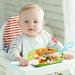 ANTUREBAY Silicone Suction Plates for Babies - Divided Toddler Plates with Spoon Fork - Dishwasher & Microwave Safe - Blue Green Gray - Buy Online on GoSupps.com