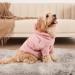 OHS Fleece Dog Hoodie Sherpa Lined Reversible Cosy Pet Clothing - Large Blush Pink - Buy Online on GoSupps.com