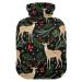 Christmas deer animal hot water bottle with reference heat bottles for pain relief hot water bag Heat bag for sore muscles injuries 1l