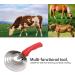Stainless Steel Horse Curry Comb - Cattle Itching Brush for Horses Sheep & Cows | 5 Rings Horse Care Tool - Buy Online on GoSupps.com