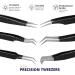 Silakor 6-Piece Stainless Steel Eyelash Tweezers Set for Volume and Classic Lash Extensions - Black - Buy Online on GoSupps.com