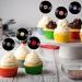 Black Glitter CD Dessert Cupcake Topper Retro 50s 60s CD Theme Theme Decor Supplies Happy Birthday Rock Roll Music Party Decorations - Buy Online on GoSupps.com