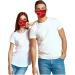 Windproof Activated Carbon mask Valentines Day Baby Cat Holding Heart Shaped Baloons Romantic Love Themed Illustration Vermilion Black Facial decorations for adults - Buy Online on GoSupps.com