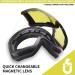 EverSport M81 Ski Goggles Pro | Magnetic Snowboard Goggles for Women Men | UV Protection | X-Replaceable Lens | VLT75% Yellow - Buy Online on GoSupps.com