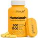 LongLifeNutri Monolaurin 1500mg - Potent Glycerol from Coconut 200 Vegetarian Capsules Organic Supplement for Gut Balance & Natural Defense 100-Day Supply GMP Certified Made in USA 200 Count (Pack of 1)