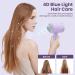 Professional Ionic Hair Dryer 1600W | Fast Drying Low Noise Blow Dryer with Diffuser - Perfect Gift (Purple - Buy Online on GoSupps.com