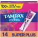 Tampax Radiant Tampons Super Plus Absorbency Odorless 14 Count (Packaging May Vary)