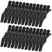 24 pieces of compartment clamps hair clamps hairdresser plastic crocodile hair clips professional hairdresser clasp hair cut stencil hairdresser accessories (black)