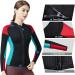 DEHAI 2mm Neoprene Wetsuit Top Jacket for Women, Front Zipper, Red - Medium - Buy Online on GoSupps.com