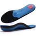 PCSsole Heavy Duty High Arch Support Insoles,210+lbs Orthotic Insoles,Work Boot Shoe Insert for Plantar Fasciitis, Heel Pain, Pronation, Flat Feet, Foot Pain Relief 28cm Mens 9-9 1/2 | Womens 11-11 1/2(11.02")(280MM) Blue