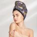 Hummingbird & Cherry Blossom Microfiber Hair Towel | Super Absorbent Hair Wrap for Long Curly Hair - Coral Velvet Quick Dry Cap for Women - Buy Online on GoSupps.com