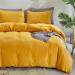 Houseri Mustard Yellow Velvet Duvet Cover Queen Mustard Fluffy Bedding Duvet Cover Full Yellow Flannel Fuzzy Bedding Sets Quilt Queen Comforter Cover for Fall Winter Warm Bed Duvet Cover Set Full Size Full/Queen(90''*90''-duvet cover) Mustard Yellow Velve - Buy Online on GoSupps.com