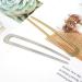 Honbay 2PCS U Shaped Metal Hair Pins & Forks - Simple Hair Sticks - Buy Online on GoSupps.com