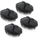 Segbeauty Men's Scalp Massager Brushes - Set of 4 | Hair & Beard Grooming, Shower Comb | Deep Cleaning & Growth Promotion | Black Handheld Brushes - Buy Online on GoSupps.com