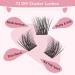 DIY Cluster Lashes 72 Pcs | D-16mm Thin Band Individual Eyelash Extensions | Easy to Apply at Home | First Glance - Buy Online on GoSupps.com