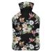 Flowers Birds Hot Water Bottle With Cover Plush Bed Bottle Hand Warmer For Adults And Children 26.5X15.3cm