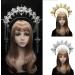 amangul HaloCrown Headband Material Kits VirginMary Church Costume Headband SunGoddess Hairband Female Tiaras Headdress(Ts20F Golden Sun) - Buy Online on GoSupps.com
