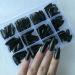 240pc Short Almond Black Press on Nails - Full Cover Fake Nail Tips for Women, Girls, Kids - French Stiletto Manicure with Adhesive Tabs | LoveOurHome - Buy Online on GoSupps.com