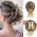 Claw Messy Bun Hairpieces Clip Wavy Curly Hair Chignon Clip in Hairpieces Tousled Updo Doughnut Hair Bun Synthetic Hair Ponytail for Women Girls 86H10