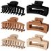 Vsiopy 6pcs 3.5 Inch Medium Large Claw Clips For Thick Hair, Big Hair Clip For Thin Hair, Girls' Hair Clips Claw, Neutral Hair Clips for Women, Matte Square Hair Claws Clips For Hair A 3.5 Inch