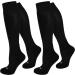 Normani 2 pairs of compression stockings for women and men - travel hiestock with support function - pointed hand -wrapped sport/black 43-46