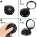 Serrale Folding Hair Brush Mini Round Comb with Mirror - Portable Travel Hairbrush for Women & Girls - Small Pocket Compact Comb for Gym, School, Camping - Black - Buy Online on GoSupps.com