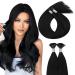 Moresoo real hair Extensions Bondings Keratin Extensions Real Hair Black I Tip Extensions #1 Pechschwarz Keratin Bonding Extensions real hair silky just 50s/40g 20 inch/50 cm 3.i-tip #1