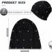 Winter Gothic Hat Set - Unisex Goth Beanie with Rivet Rock Punk Stud Spike Design - Black Gray Skull - Buy Online on GoSupps.com