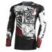 O'neal |Motocross long-sleeved shirt |MX Enduro motorcycle |Fast drying and light performance material collarless design |Mayhem Jersey |Adults M black/white/red