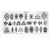 1 Set Cartoon Pattern Stencils Geometric Stencil Sponge Pen Nail Stamping Plates Image Template (OMJ-02)