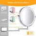 Amelar 8-Inch Wall Mounted Makeup Mirror - USB Rechargeable LED 3 Color Lights, 1X10X Magnifying, Touch Switch, 360آ° Swivel â€“ Silver - Buy Online on GoSupps.com